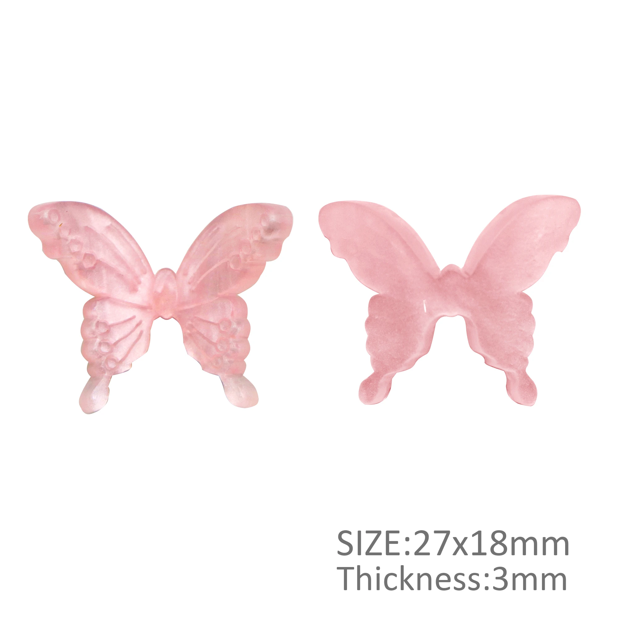 10Pcs Butterfly 3d Resin Charms Drop Pendants Charms For Keychain Jewelry Supplies Phone Crafts DIY Hair Accessories,10Yc28434