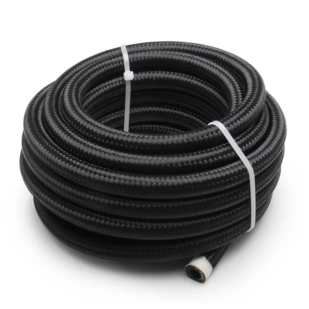 

1M 3M 5M AN4 AN6 AN8 AN10 AN12 Universal Car Inside CPE Rubber Oil Gas Cooler Fuel Hose Tube Clamp Suit Nylon Braided