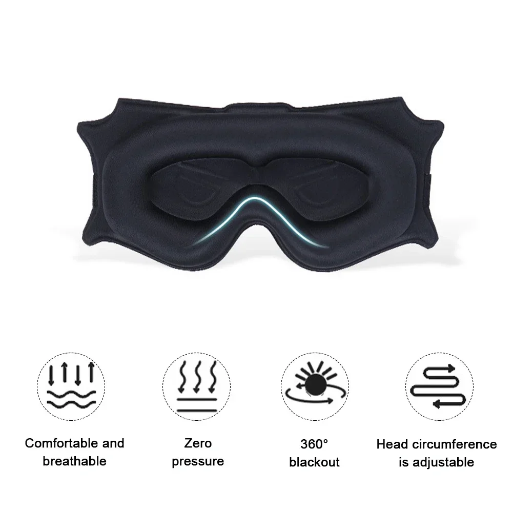 Maschera per dormire 3D Blocco maschera per dormire imbottita morbida e leggera per gli occhi Slaapmasker Ombretto Benda per dormire Maschera per il viso Benda sull'occhio