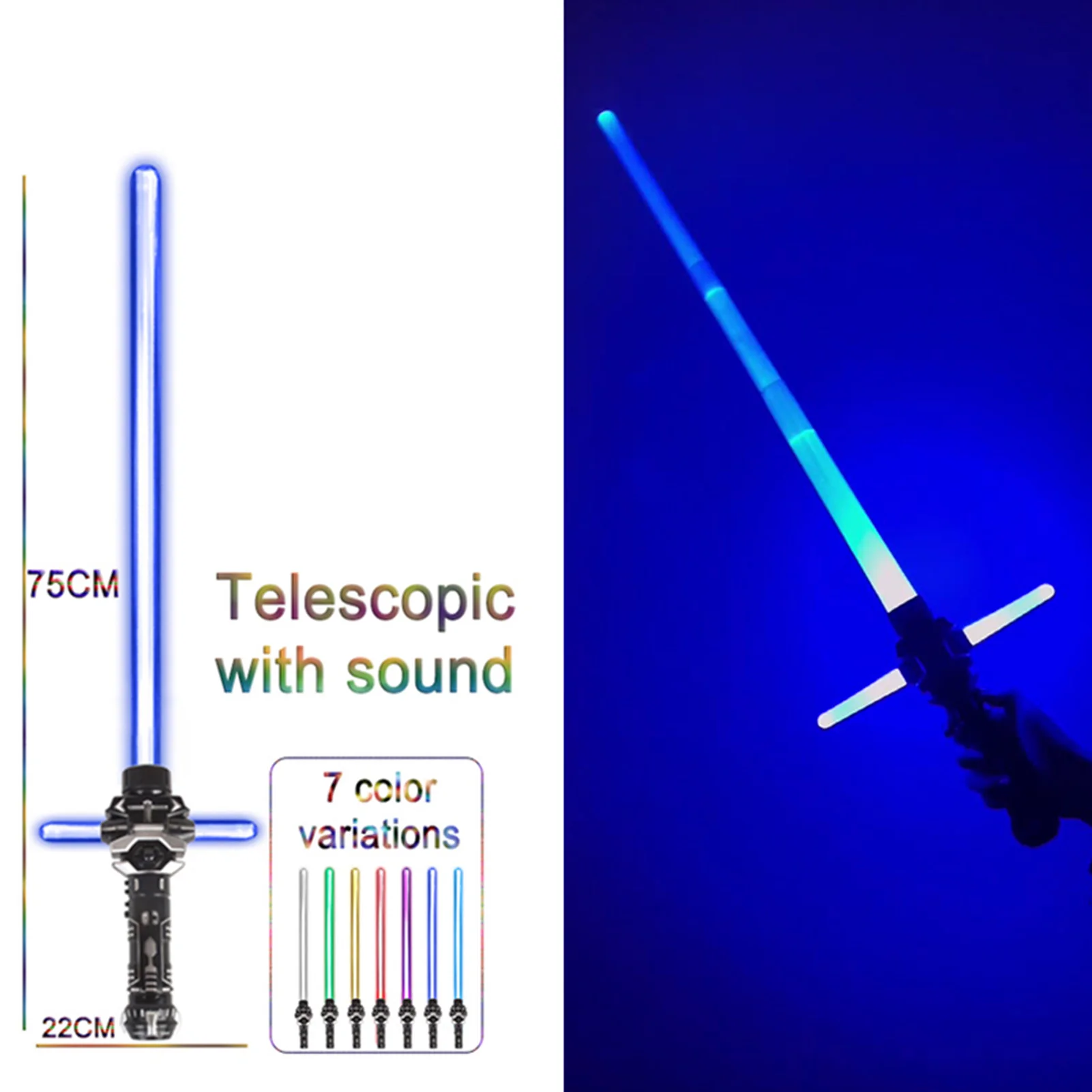 Miga Lightsaber lasery miecze miecz świetlny Kpop Lightstick Cosplay zabawki dźwięk i światło dla chłopców dziewcząt prezent walki Cosplay