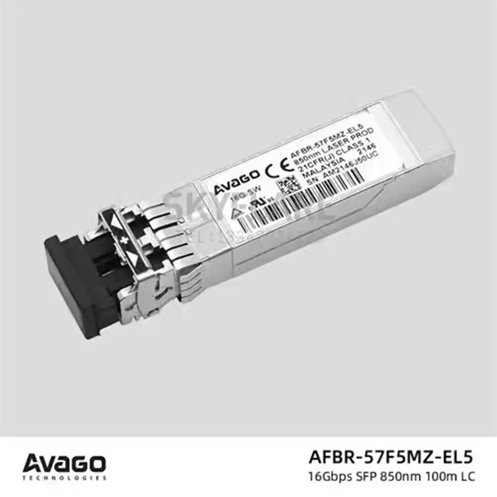 

Волоконно-оптический модуль AVAGO SFP 16G, 100 нм, М, LC/AFBR-57F5MZ-EL5, многорежимный, 16 ГБ, оптический переключатель, трансивер