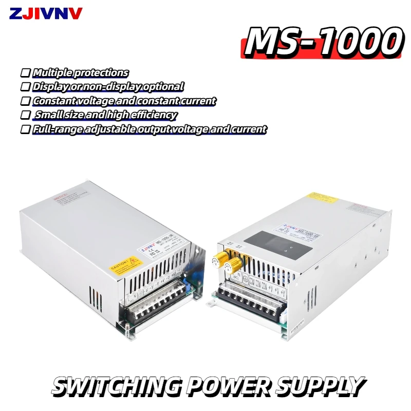 

Импульсный источник питания AC-DC 1000 Вт, регулируемый по напряжению и току (CC/CV), для промышленного использования, MS-1000