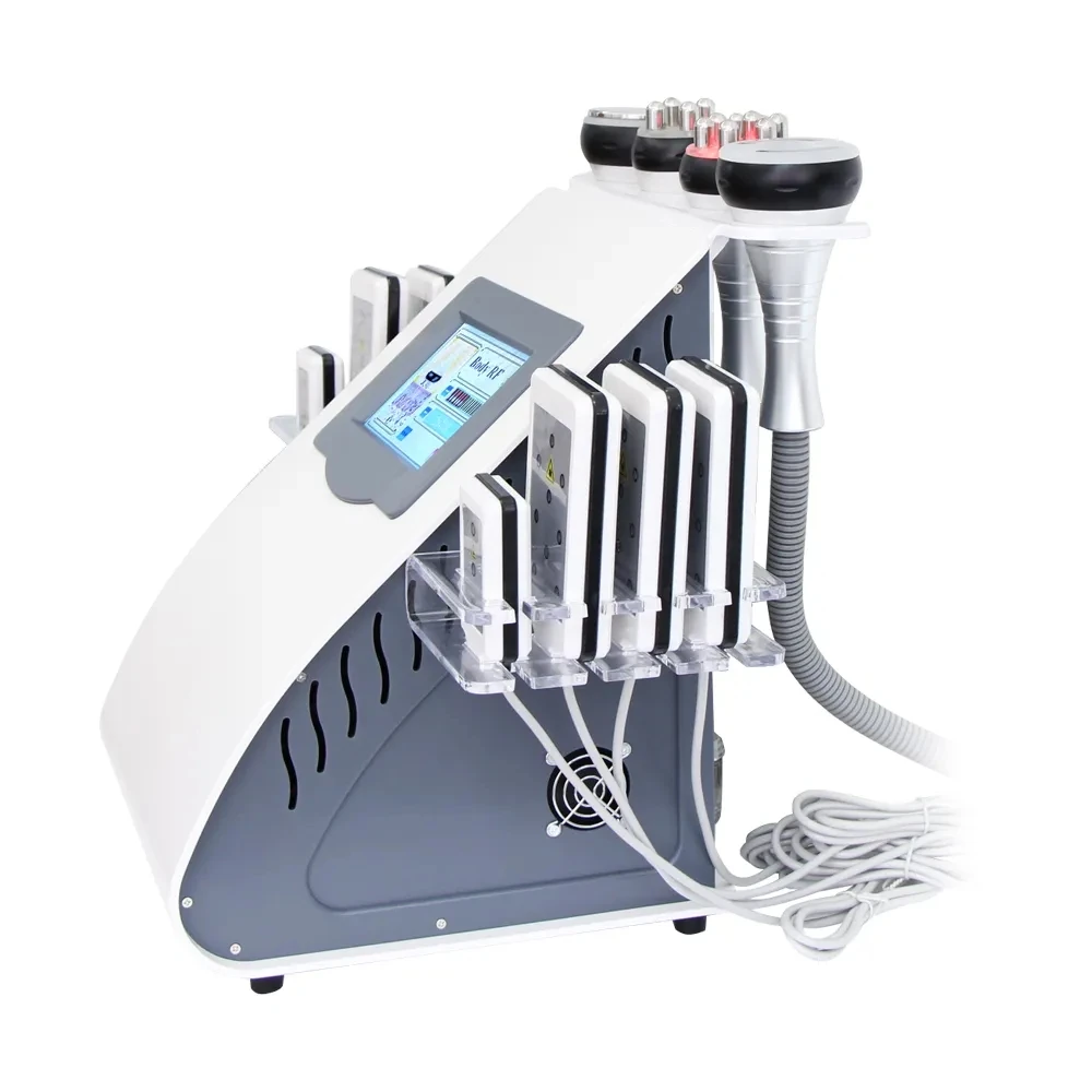 40K Ultrasonic Cavitation Machine 6 in 1 Anti-cellulite Weight Loss Facial Lifting Vacuum Body Massage Anti-wrinkle Beauty Salon