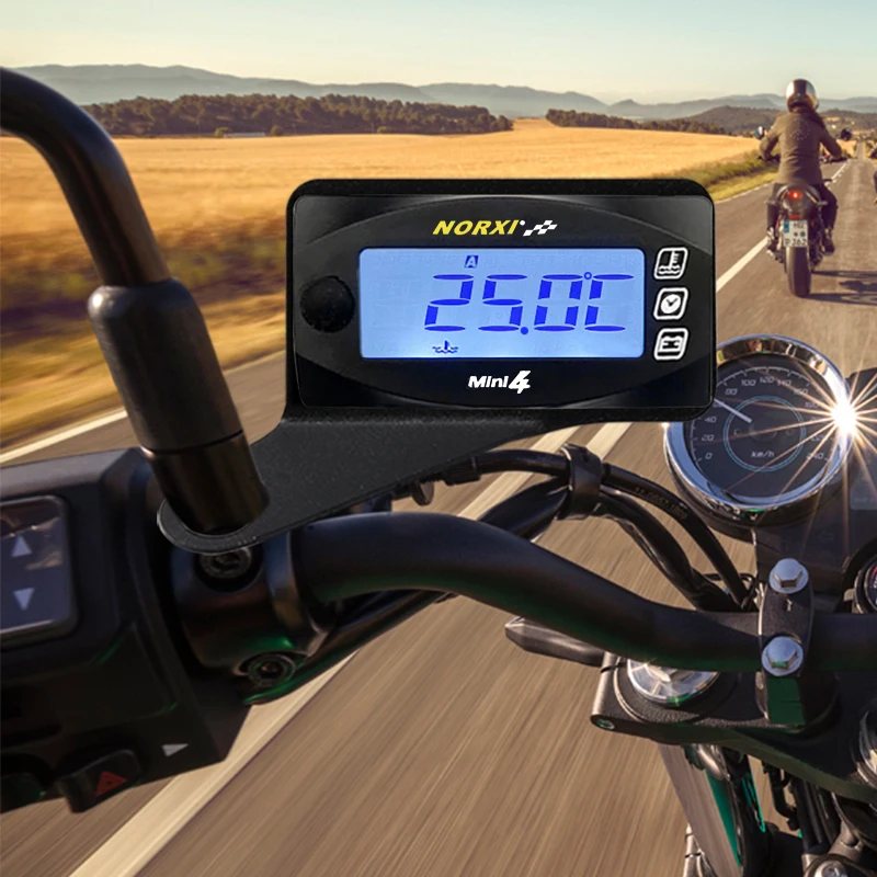 Motorcycle MINI 4 DUAL TEMP METER Voltage Time For cb500x nmax125 XMAX250 300 dual digital temperature