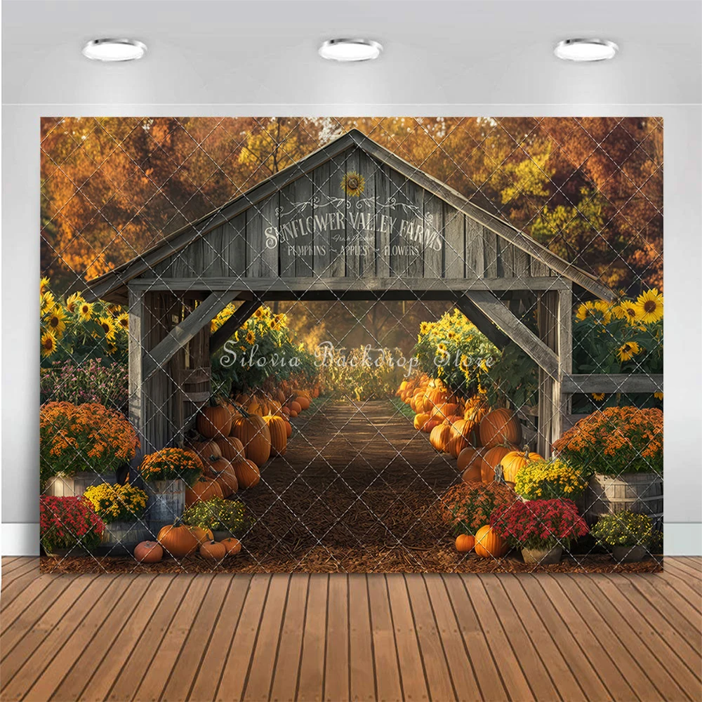 Autumn Farm Backdrops Kids Adult Photography Child Family Photocall Decors Backgrounds Forest Trail Photo Studio Props