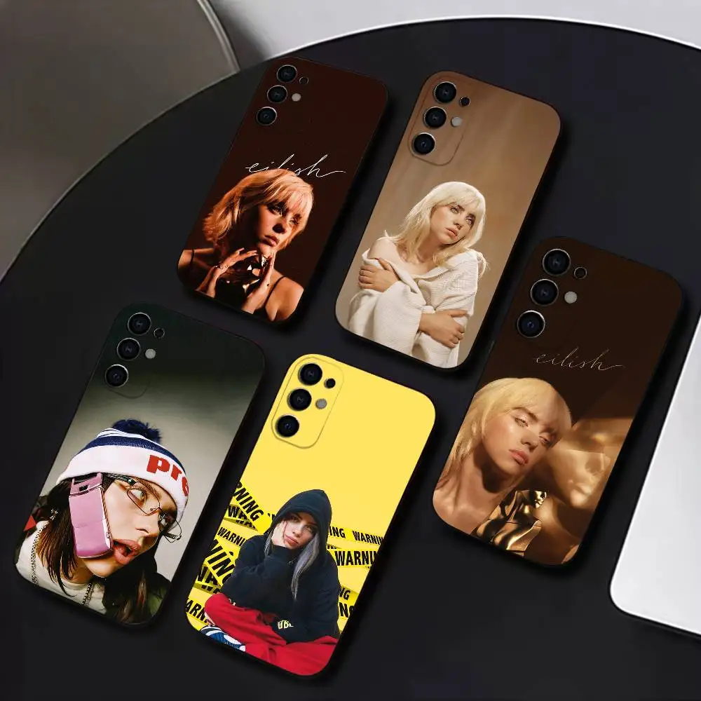 

B-Billie Eilish Singer Phone Case For Samsung S25,S24,S21,S22,S23,S30,Ultra,S20,Plus,Soft Silicone Black Cover