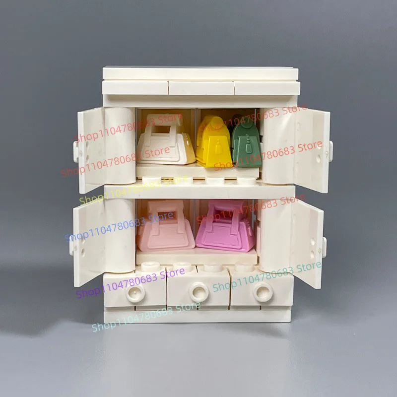 

MOC New Mini Doll Building Block Accessories Handbag Bedroom Storage Locker Toy Ornaments Splicing Holiday Gifts