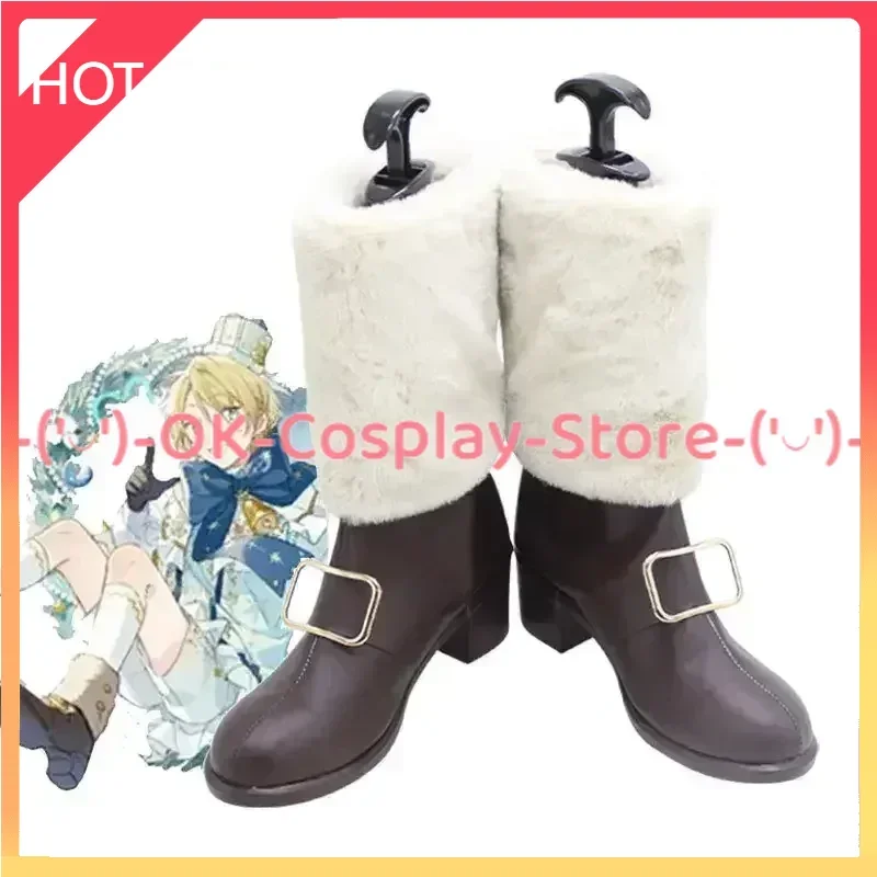 

[Custom Made] Game Ensemble Stars Himemiya Tori Shiratori Aira Cosplay Shoes PU Leather Shoes Halloween Carnival Boots Prop