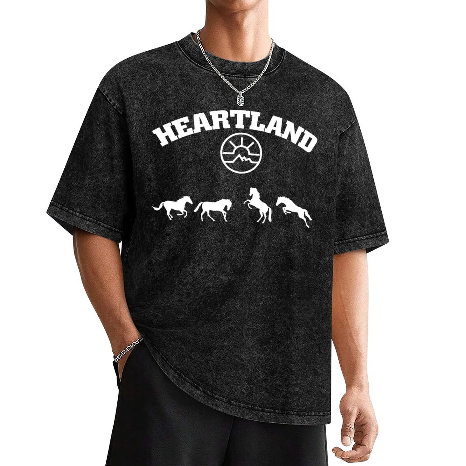 Heartland Ranch 1 T-Shirt plain graphic shirts T-shirts for men cotton