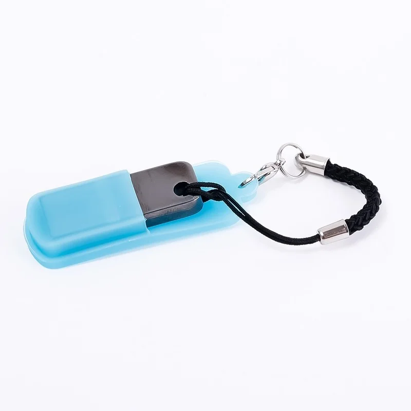 Funda de silicona portátil para memoria USB, carcasa protectora con cordón, resistente al agua, 50x18x7mm