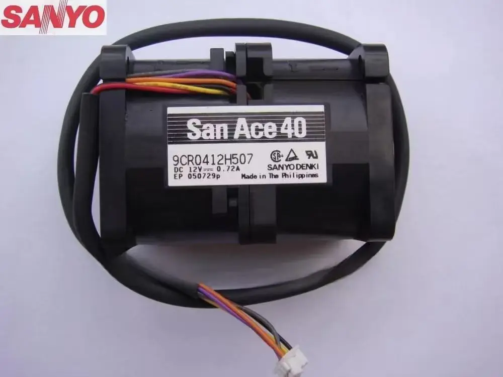 For Sanyo 40*40*56MM 40MM 4056 9CR0412H507 12V 0.72A dual motor cooling fan