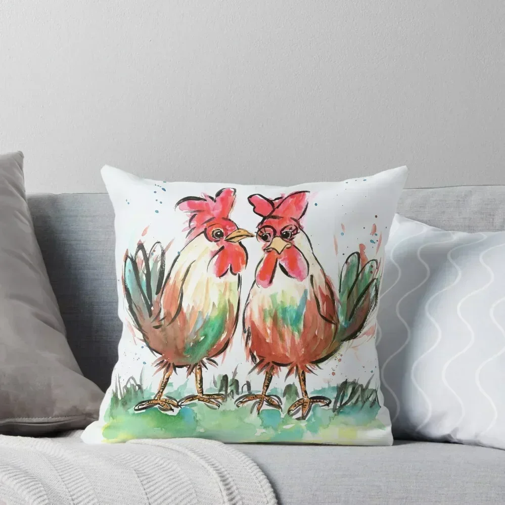 

Free Range Chicken, Friendship and Love Throw Pillow sleeping pillows anime girl Cushions Cover pillow