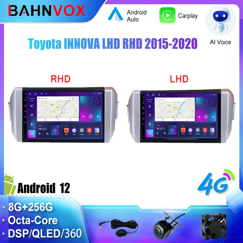 

9'' Android 12.0 Car Radio for Toyota INNOVA LHD RHD 2015-2020 GPS Navigation Multimedia Player Carplay Stereo Head Unit