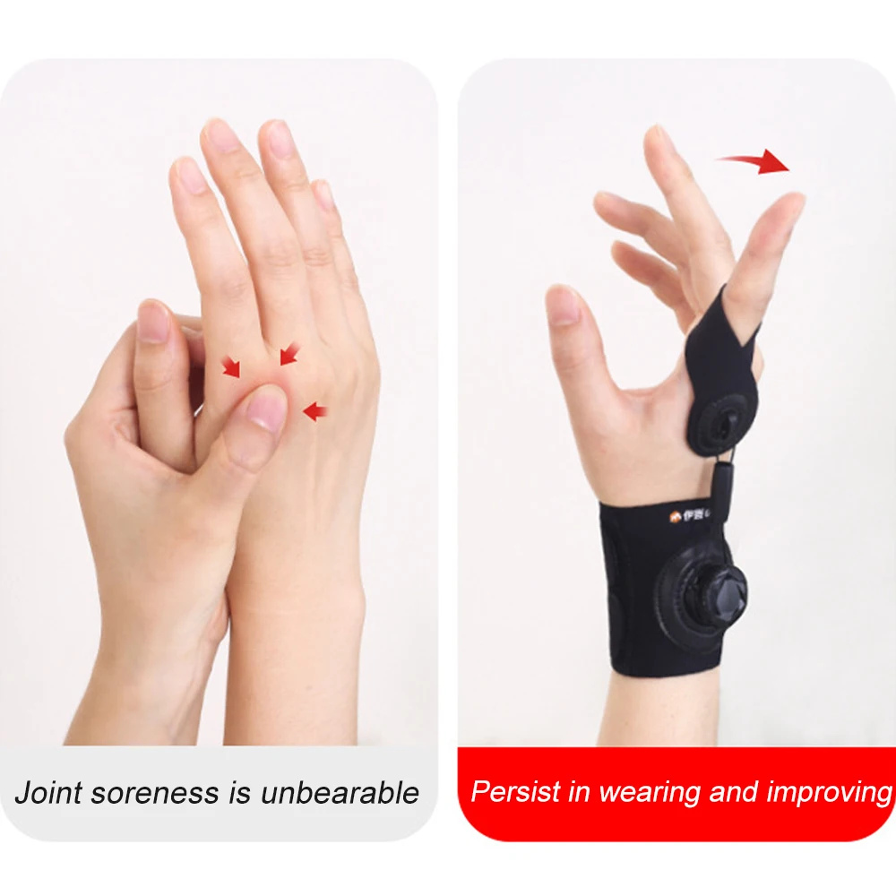 Knopfgesteuerte Fingerschienenstütze – verstellbare Handstütze für Triggerfinger, Sehnenentzündung und Erholung nach Verletzungen, Männer und Frauen – Detail 4
