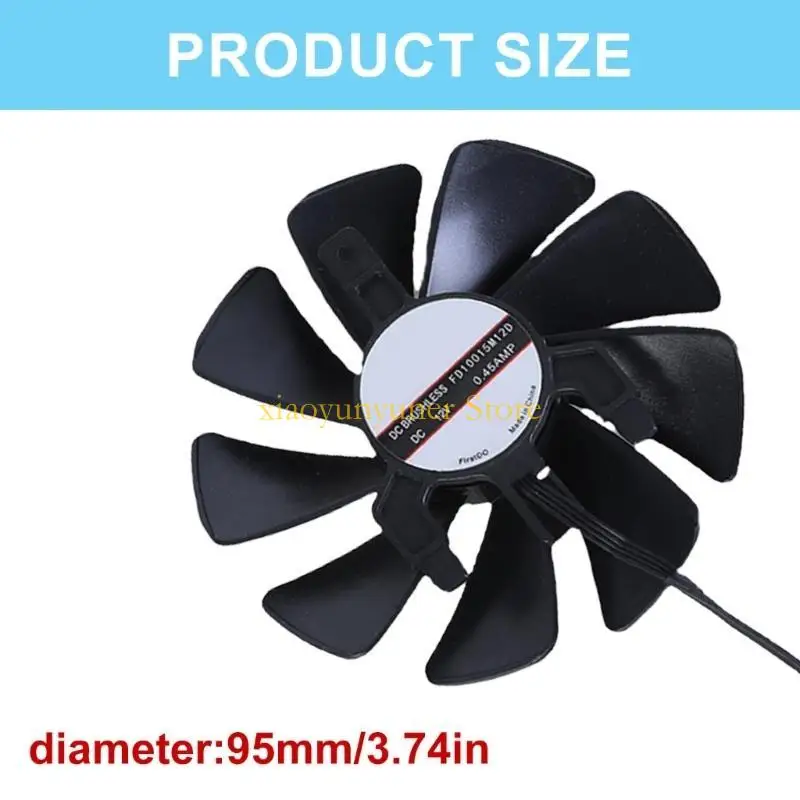 95 мм для RX580 2048SP 8G D5 1630 FD10015M12D 4PIN 12V Вентилятор VGA FAN Card P9JB