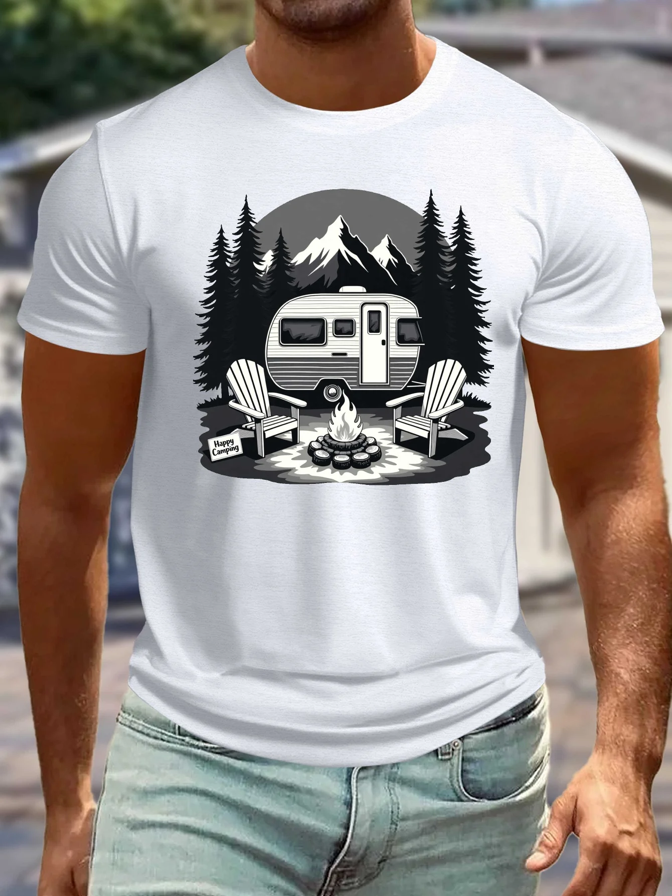 

Summer Fashion Men's Tshirt Comfortable Short-sleeved with Loose Clothes Handsome Trendy Half-sleeved Mens Clothing Bleach Tops