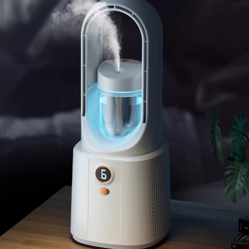 Refroidisseur d'air de bureau USB, humidificateur, réservoir d'eau, Mini ventilateur de climatiseur sans fil pour chambre à coucher, bureau, étude, système de refroidissement silencieux