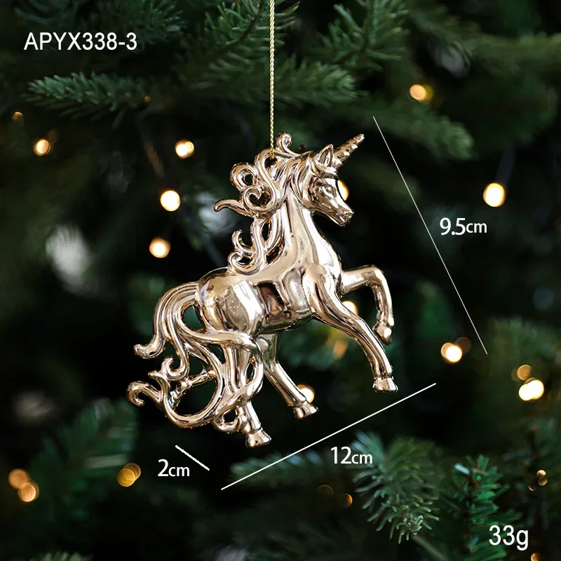 

Creative Gold Christmas Hanging Decoration Plastic Angel Snowflake Christmas Tree Ornament Hanging Decor Christmas
