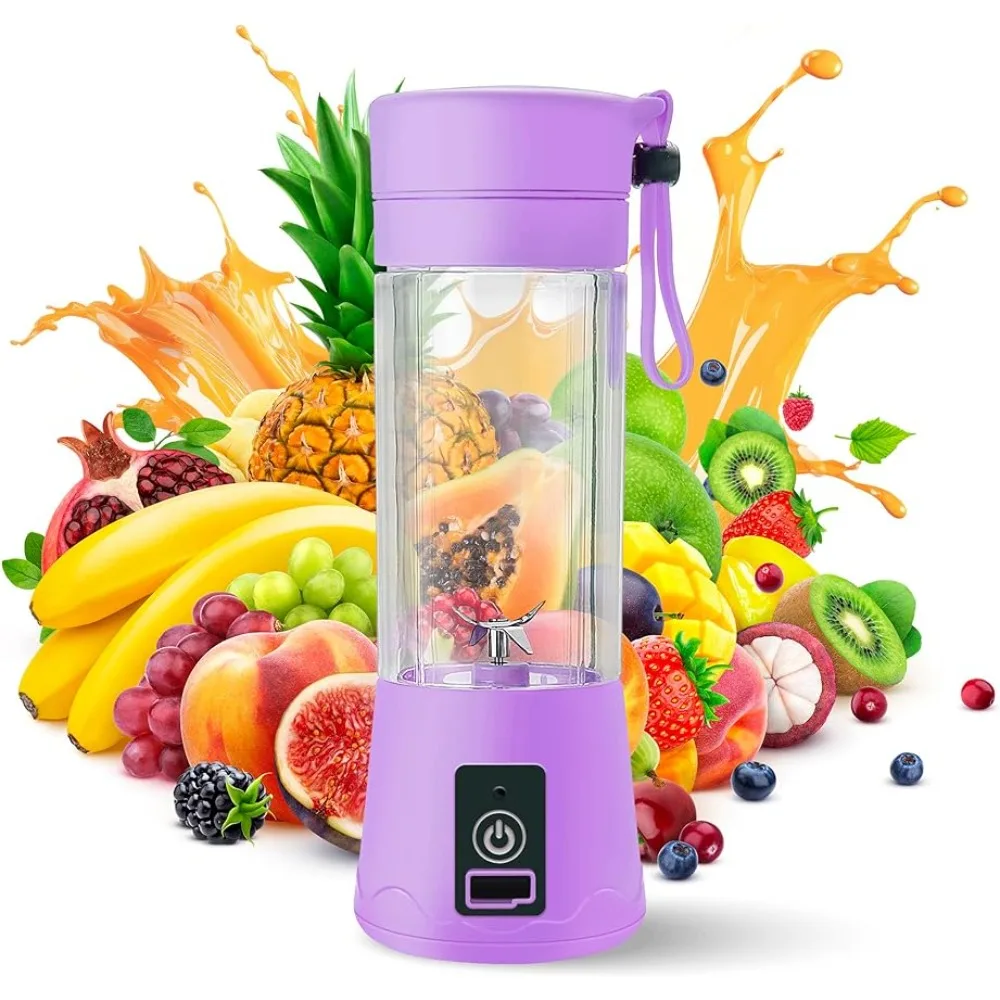 Portable Blender Compact and USB Rechargeable Personal Travel Blender for Smoothies Shakes Mini Fruit Juice Mixing Shaker Bottle