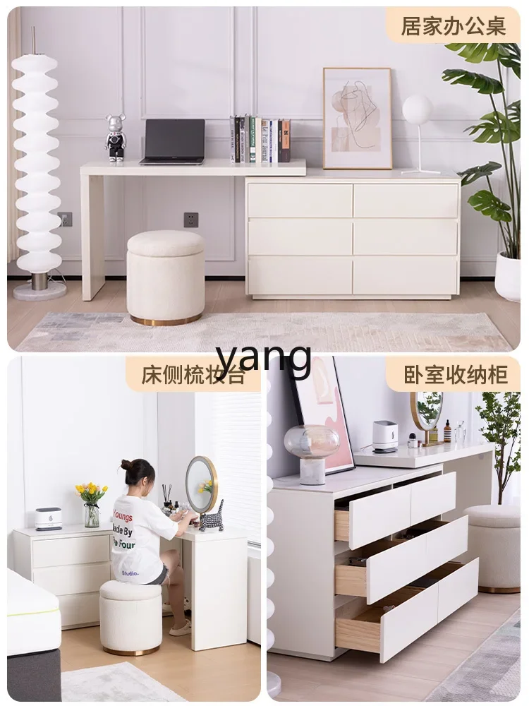 Yjq multifunctional light cream wind makeup storage corner folding dresser chest cabinet integrated