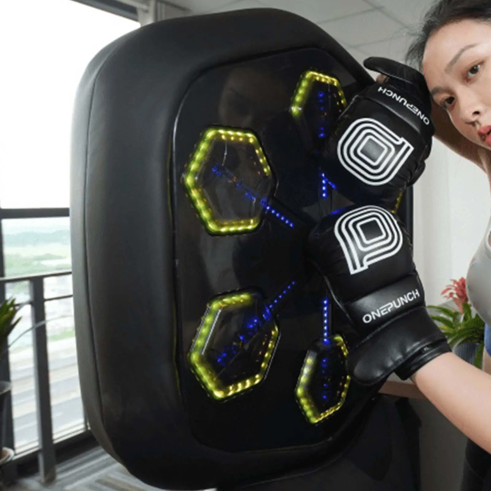 Music Boxing Machine Boxing Wall Target Wall Mounted with Boxing Gloves for Boxing Practice Exercise Boxing Trainer