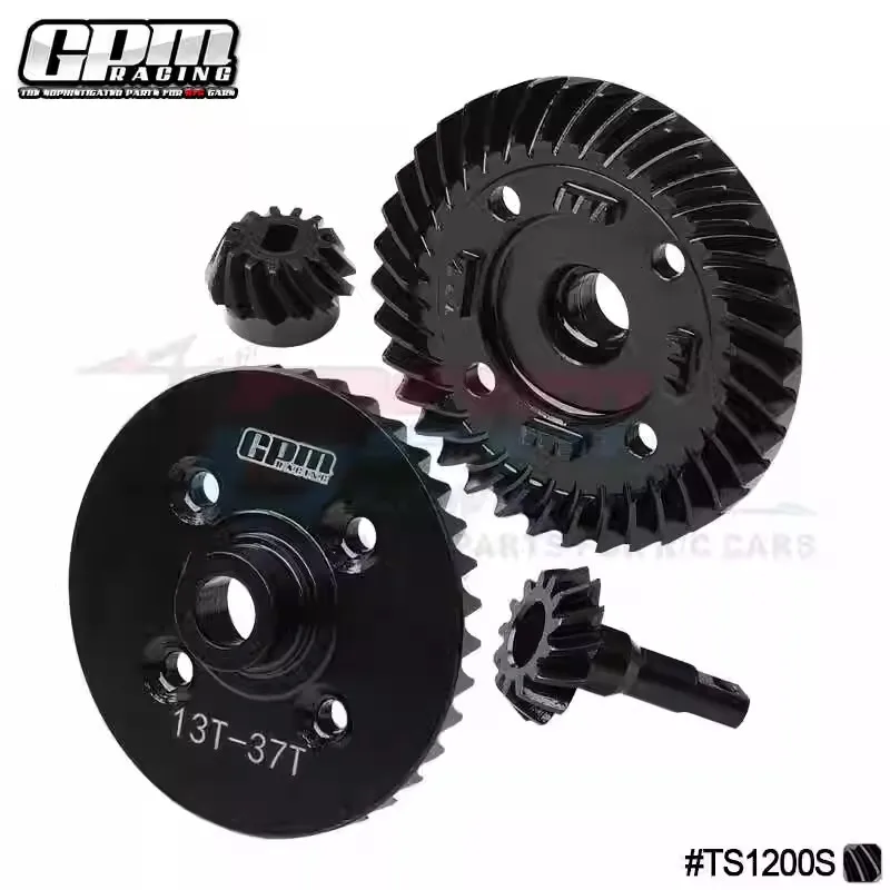 GPM CS Front Rear Spiral Diffs Gear Assembly For TRAXXAS 1/10 Maxx, Maxx 2.0, Maxx Slash 8977+8978