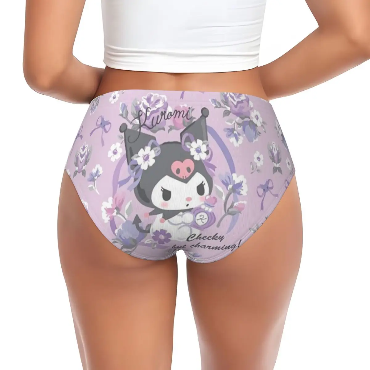 مخصص Kuromi Kawaii أنيمي سراويل قصيرة النساء الراحة الملابس الداخلية