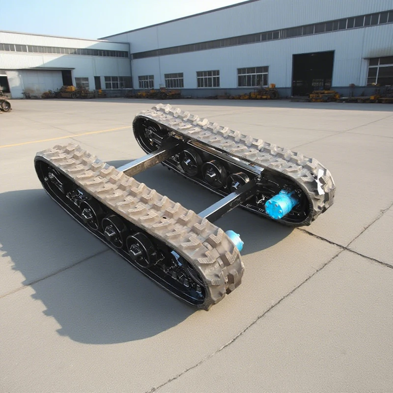 Custom Metal Rubber Composite Crawler Chassis, Multifunctional Undercarriage Parts for Excavator and Pump Truck Equipment view 6