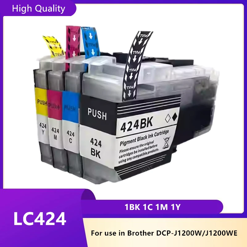 Compatible LC424 LC-424 Ink Cartridge For Brother DCP-J1200W DCP-J1200WE DCP-J1200DW J1200W J1200WE J1200 J1200DW Printer