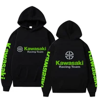 KAWASAKI Racing Team Logo Sudadera con capucha de lana para hombres y mujeres Sudadera con capucha cálida 2025 Otoño/Invierno Nuevo Top deportivo informal