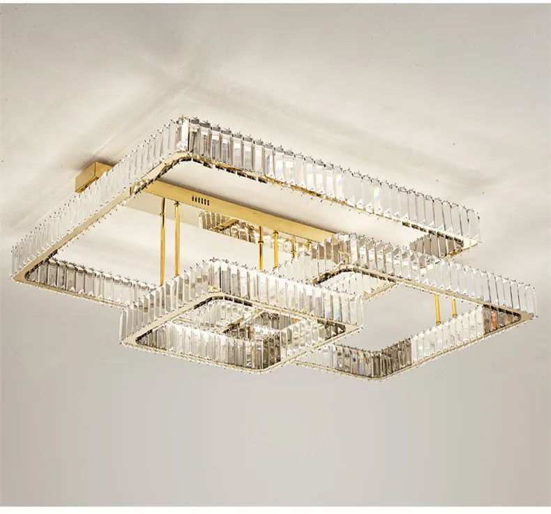 LED Dimmable Ceiling Lights Living Room Crystal
