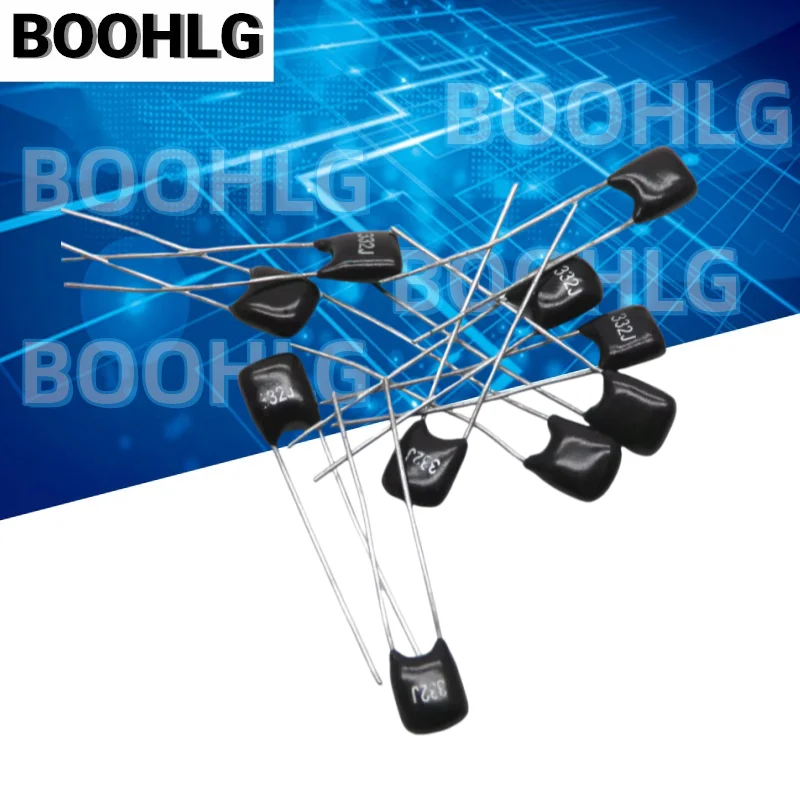 10PCS 100V 332 3300PF 3300P Black Lacquer Audio Film Capacitors