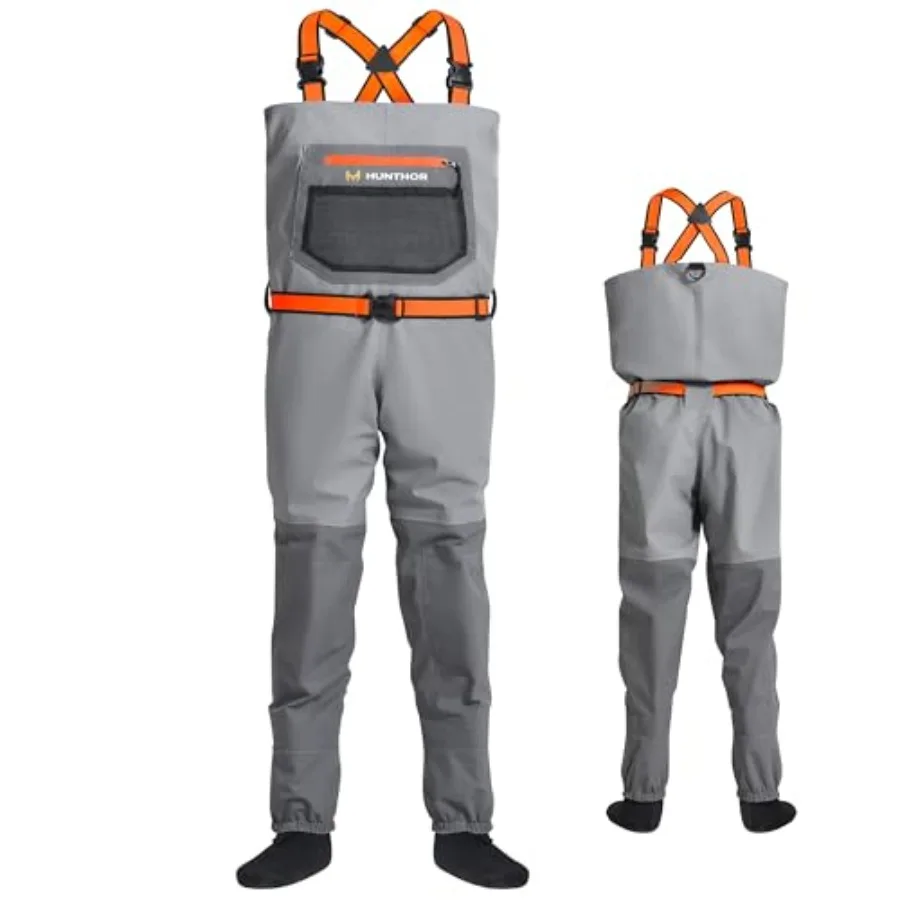 

Fishing Waders for Men Waterproof Breathable Chest Wader with Insulated Stockingfoot for Fly Fishing Hunting Wading