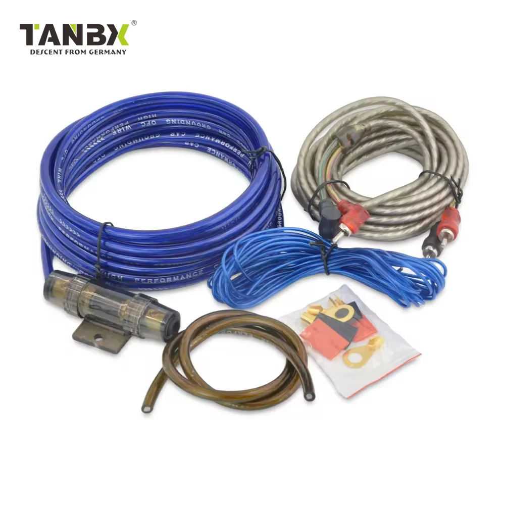 

Factory Supply Car Audio Amplifier Witing Kits 8GA Speaker Cable for Car Subwoofer TB-8GA