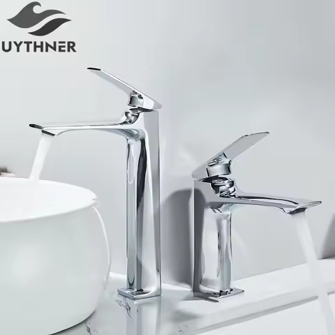 Bathroom Basin Faucet Modern Mixer Washbasin Tap Single Hole Crane Hot and Cold Water Mixer For Bathroom Faucet Deck Mounted