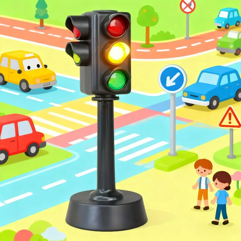 Ampelspielzeug, Mini-Verkehrsschilder, pädagogisch für Kinder, Sicherheits-Lernspielzeug für Kinder, Geburtstagsgeschenkidee