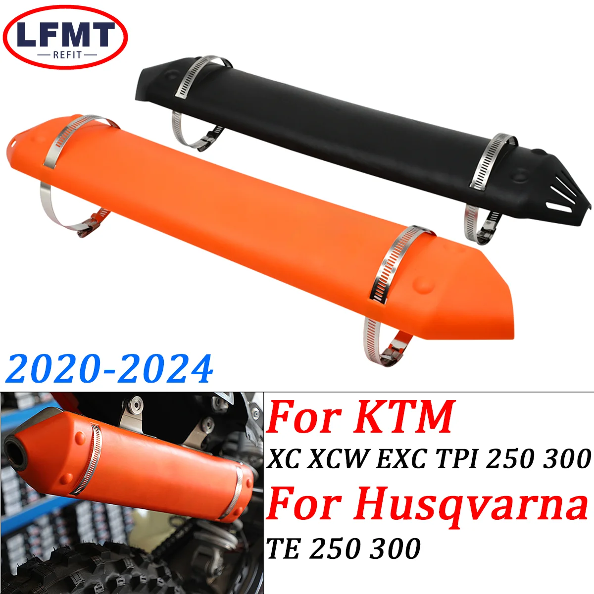 

For KTM 250 300 XC XC-W XCW XC250 XC300 XCW250 XCW300 TPI Erzbergrodeo Exhaust Pipe Protector Heat Shield Cover Guard Motocross