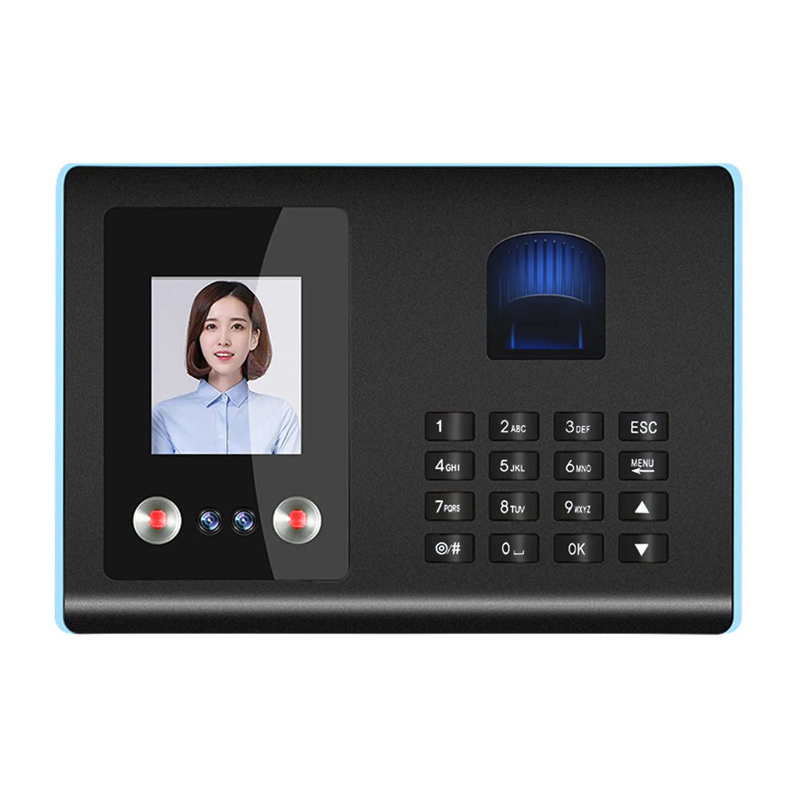 Intelligent Attendance Machine Face Fingerprint Password Checking-in Recorder for Employees Voice Prompt Multi Language