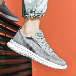 Men Mesh Shoes Sneakers Man Lace Up Vulcanize Shoe 2025 Summer Mens Lightweight Runing Male Trainers Plus Size 45 46 47 48