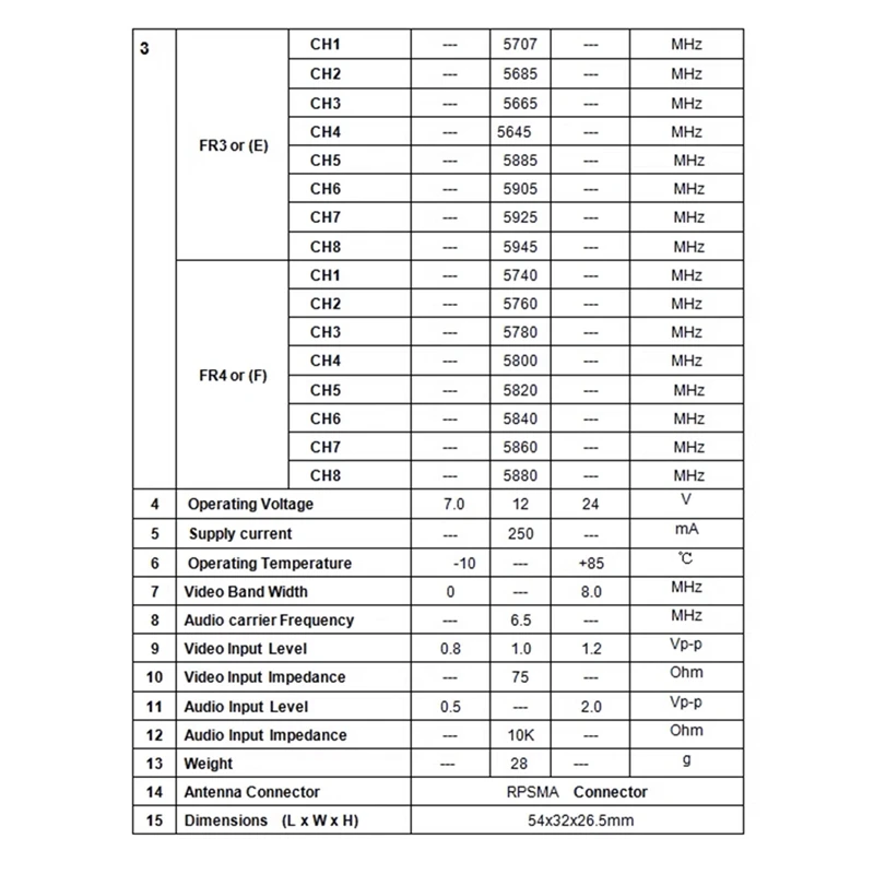 TX-5D 5.8G 600MW 32CH 7-24V-เข้ากันได้และ CVBS โมดูลเครื่องส่งสัญญาณเสียงสำหรับ GoPro HERO 3 3 + 4ติดตั้งง่าย