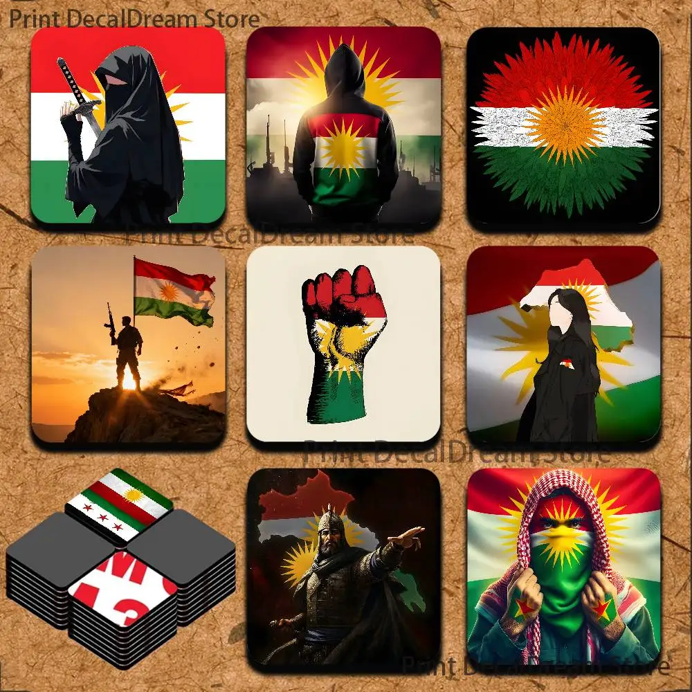 

Kurdistan Flag Art Emery Refrigerator Magnets Cute Cartoon Magnetic Personality Decorations Creative Gifts