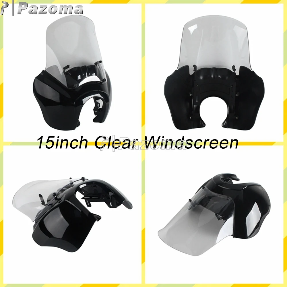 Front Headlight Fairing For Baja Designs LP6 Motorcycle Headlamp Cover Windscreen With Mounting Bracket 9" 12" 15" Wind Splitter view 6
