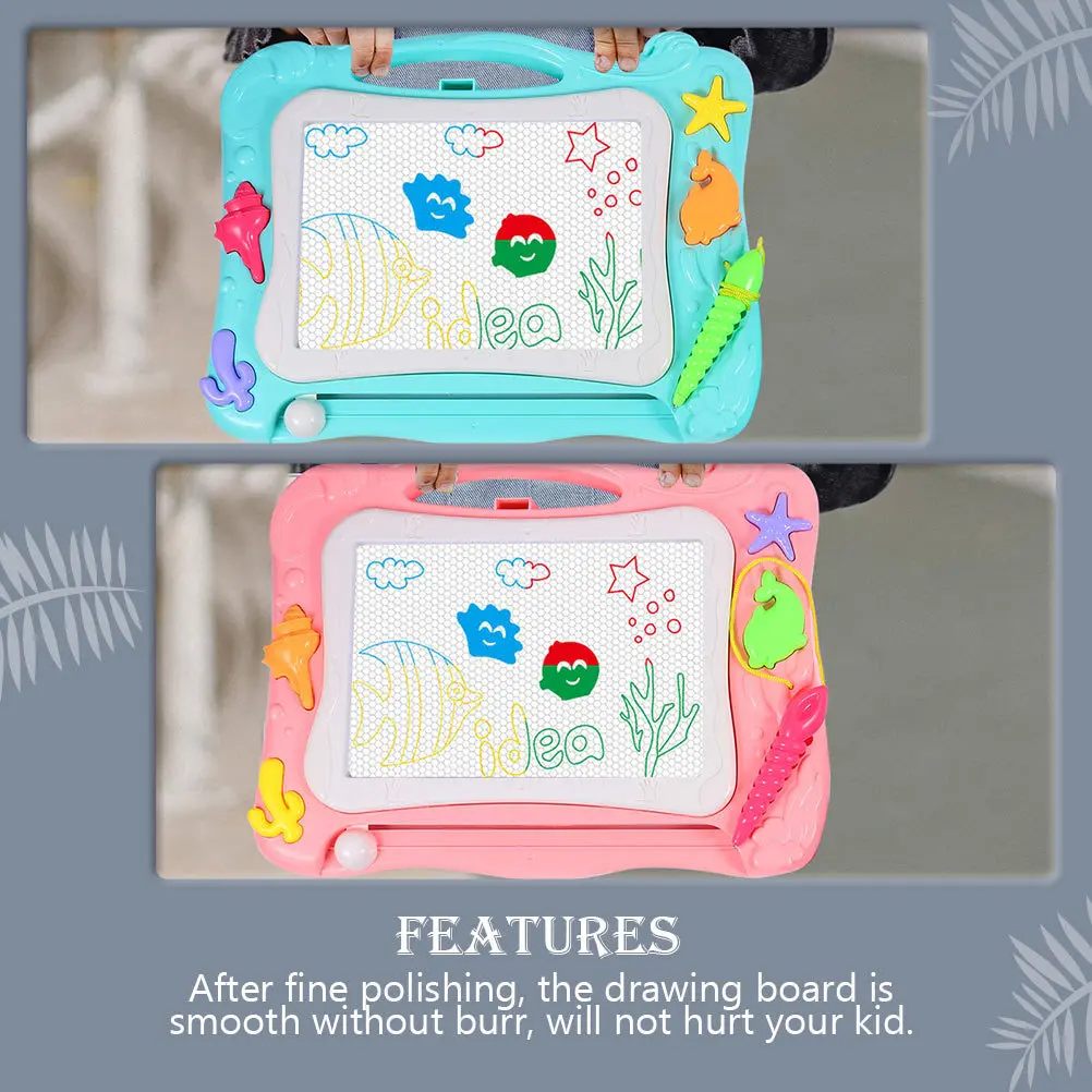 

2Pcs Kids Magnetic Drawing Board Premium Plastic Writing Plate Smooth Safe Edges Reusable Writing Surface for Imagination
