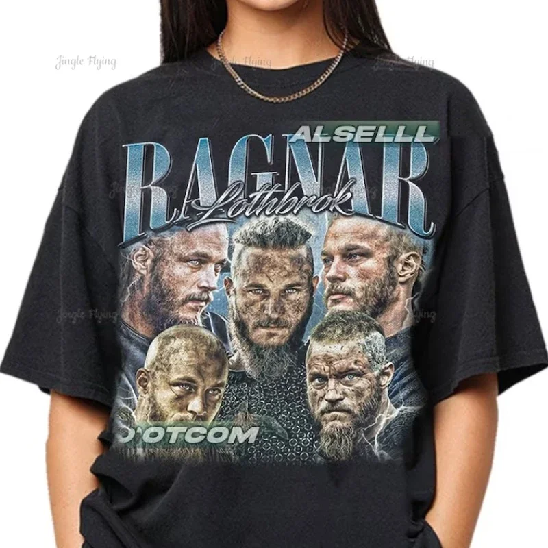 Limited Ragnar Lothbrok Vintage T-Shirt Gift For Women And Man Unisex T-Shirt Round Neck Short Sleeve