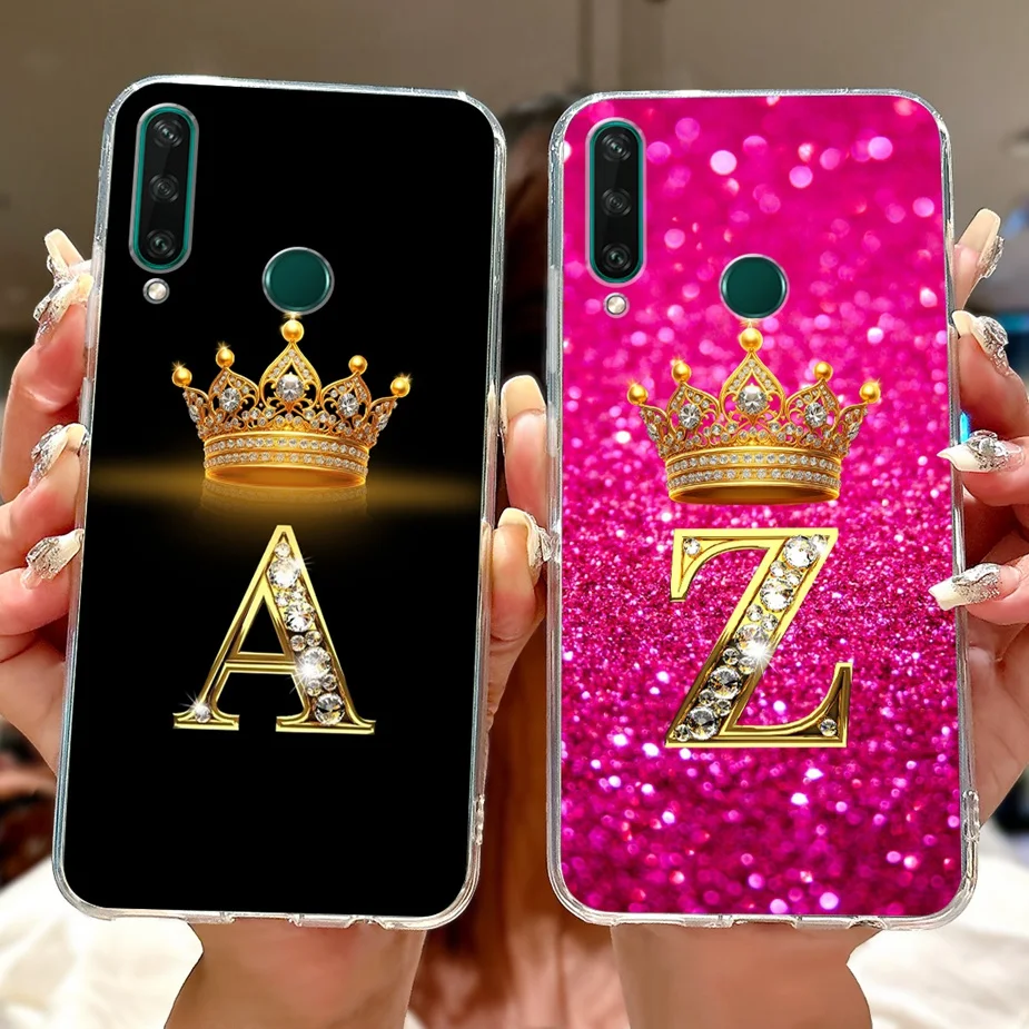 For Huawei Y6P Case MED-LX9 New Crown Letters Cover For Huawei Y7p ART-L28 Soft Silicone Case For Huawei Y5p Y6p Y7p Fundas Bags