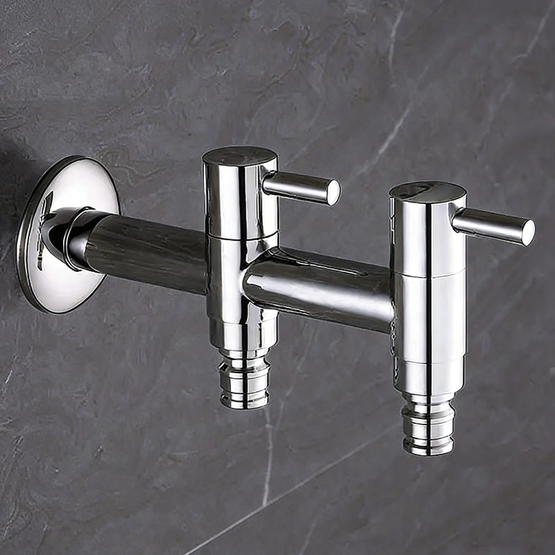 

Латунный садовый кран с двумя выходами, двойной вентиль, кран для стиральной машины, медный вентиль, кран для унитаза, садовый кран