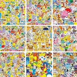 50-100Pcs Pokemon Anime Stickers Pikachu Stickers Laptop Suitcase Skateboard Guitar Phone Cartoon Stickers Kid Gift Toys