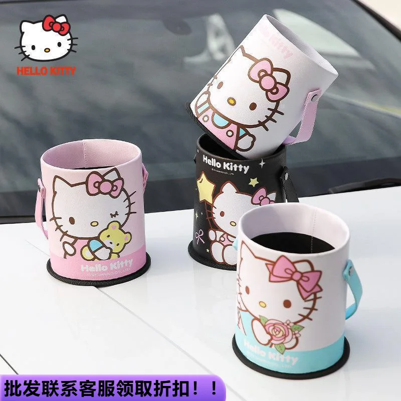 

Sanrio Hello Kitty Автомобильный мусорный бак на заднее сиденье Водонепроницаемый многофункциональный мешок для хранения - Одноразовый милый автомобильный мешок для мусора-органайзер