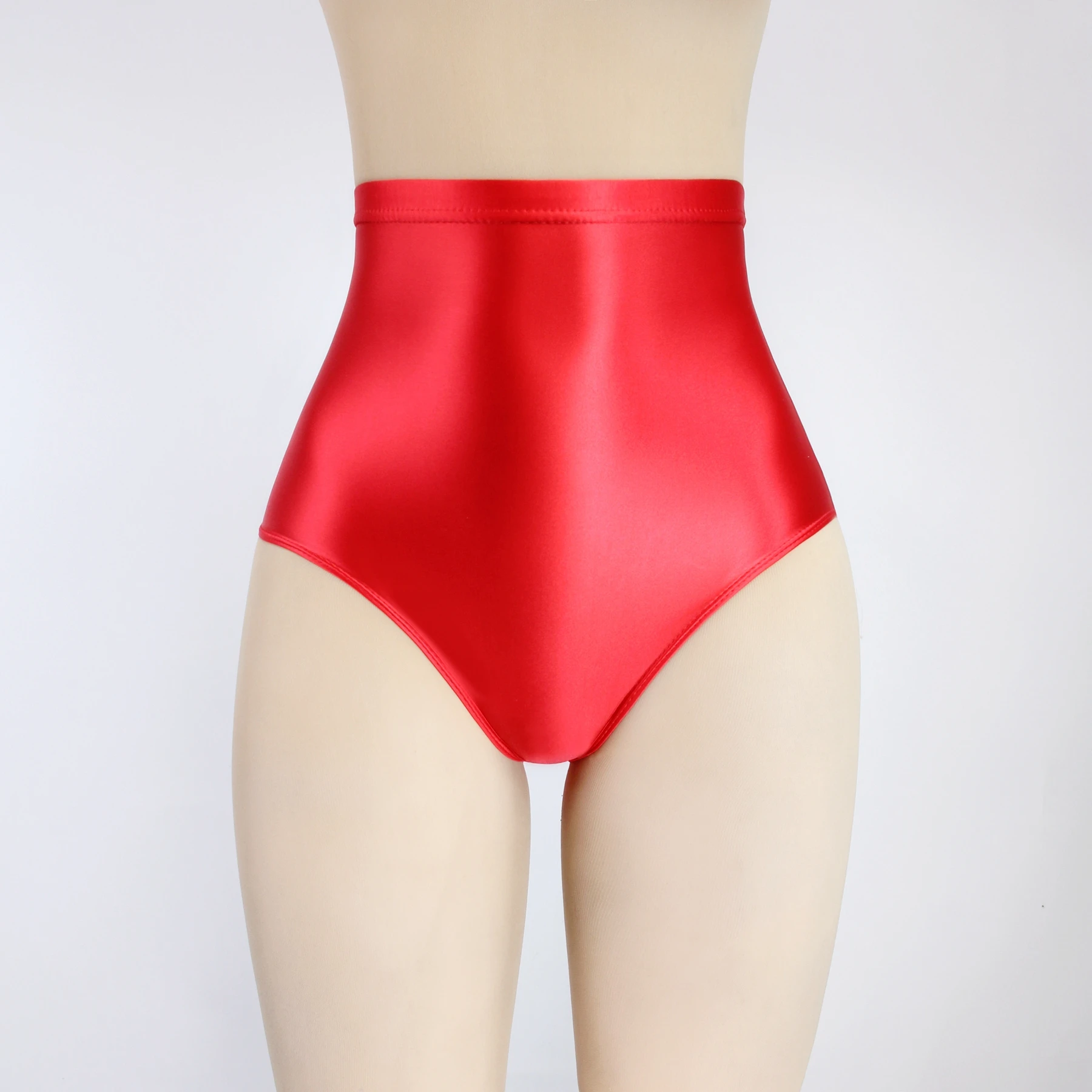 Masked mitarbeiter glänzend briefs hosen mit gesäß sexy Seidige solide bikini nahen taille strumpfhosen unterhose und hohe gabel Fettige briefs