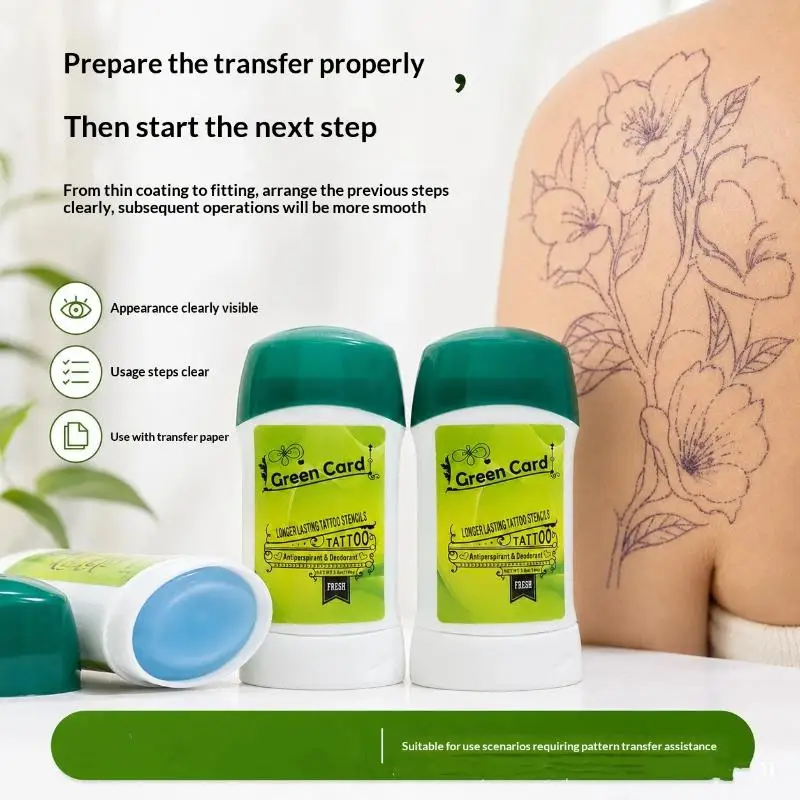 Tattoo Transfer Cream Professional Non-Irritating Skin Stencil Transfer Paste 1Pcs for Tattoo Artists Home Salon Use